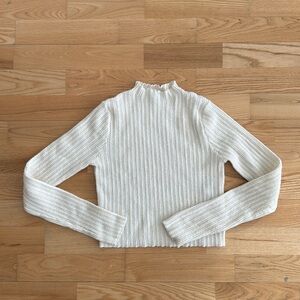 Zara knit cropped top shirt xs ivory